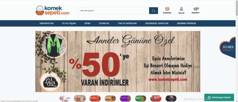 KOMEK Sepeti’nde Anneler Günü’ne özel indirim
