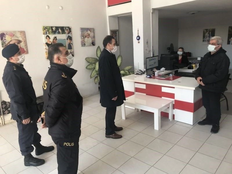 Burhaniye kaymakamı Memiş,  dinamik denetime katıldı
