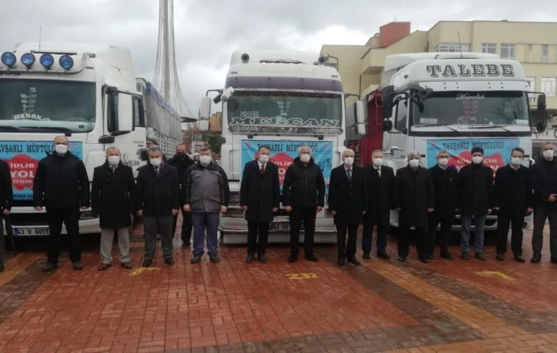 Tavşanlı’dan İdlip’e 3 tır un yardımı
