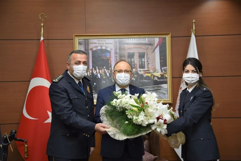 Vali Tutulmaz Emniyet teşkilatını makamında kabul etti
