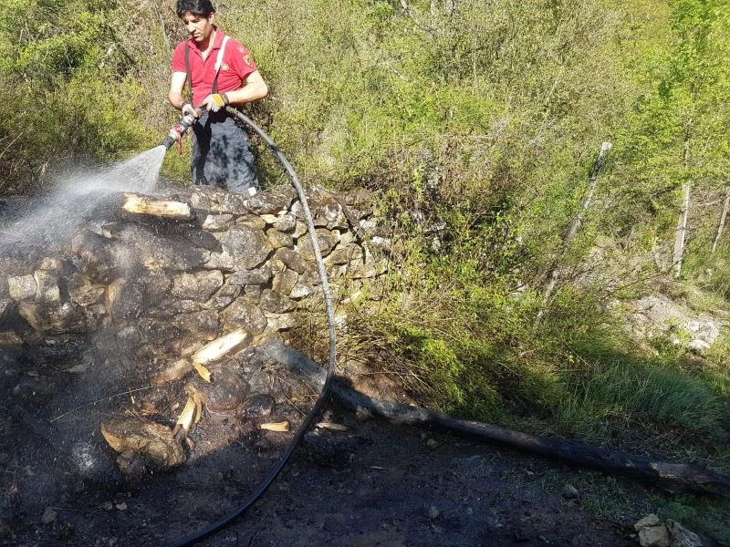 Yakılan ateş az daha ormanı yakıyordu
