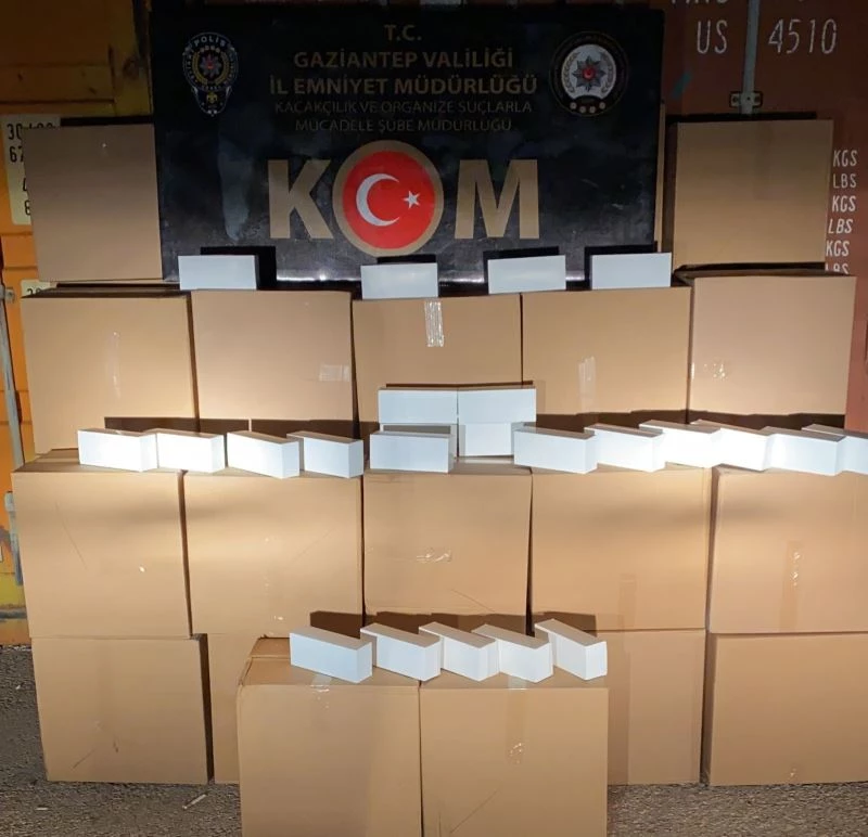 Gaziantep’te 470 bin kaçak makaron ele geçirildi
