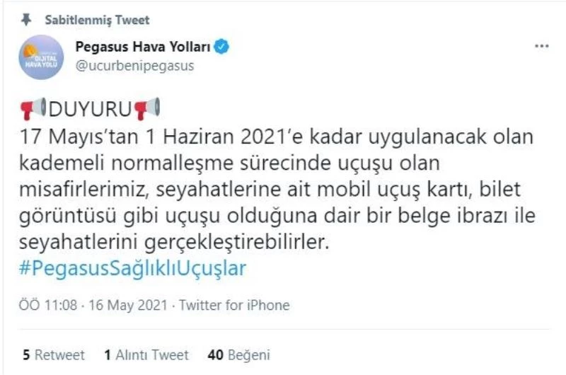 İç hat uçuşlarında izin belgesi ibrazında değişiklik
