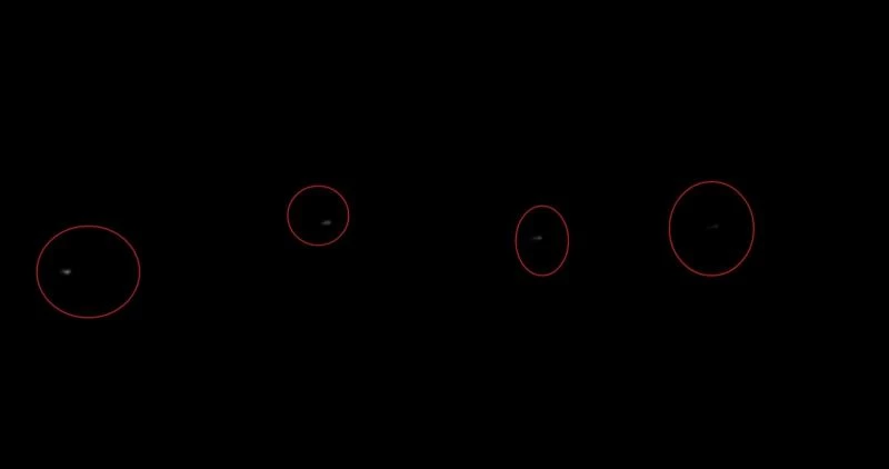 Gökyüzündeki ışıklı cisimleri görenler şaşkınlık yaşadı
