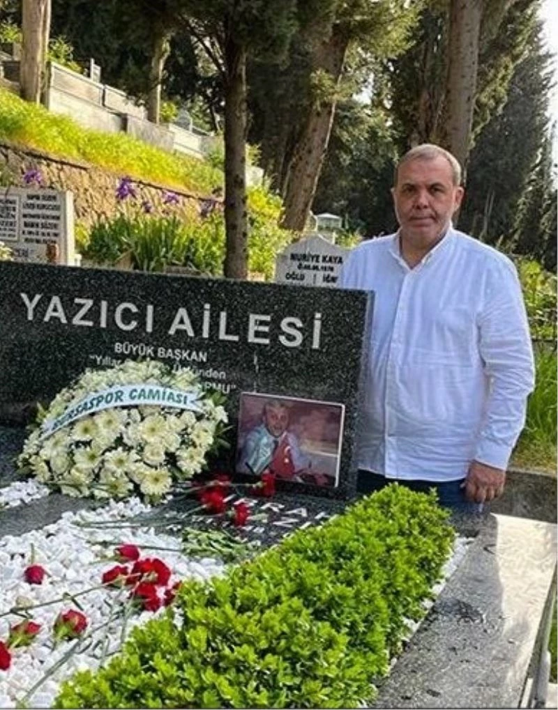 Bursaspor Başkanı Erkan Kamat, İbrahim Yazıcı’nın kabrini ziyaret etti
