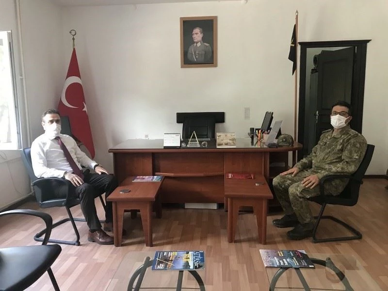 Kaymakam Memiş Garnizon Komutanlığını ziyaret etti
