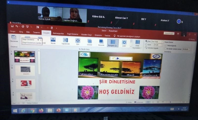 Köy okullarından şiir dinletisi
