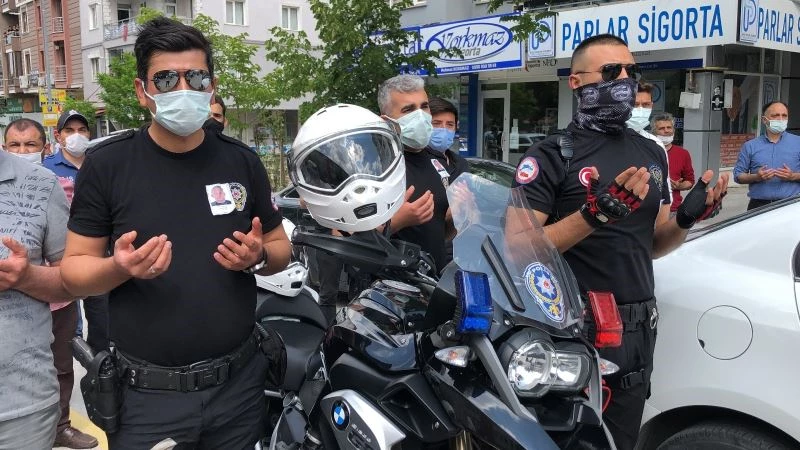 5 aydır verdiği yaşam mücadelesini kaybeden polise mesai arkadaşlarından veda
