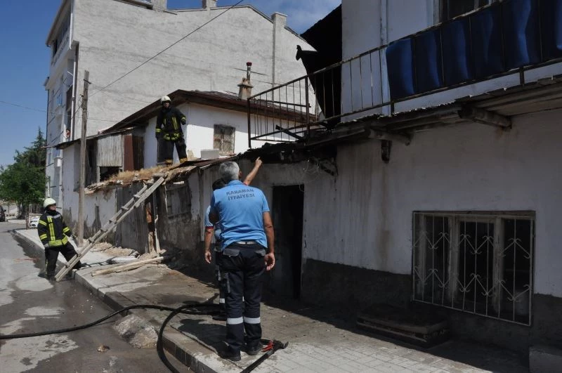 Kerpiç evde çıkan yangın büyümeden söndürüldü
