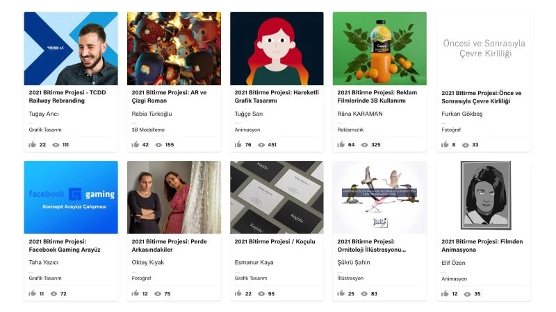 Görsel İletişim Tasarımı Bölümü ‘2021 Bitirme Projeleri’ sanal ortamda sergileniyor
