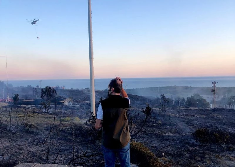 Altınkum’da 20 dekar makilik alan yandı

