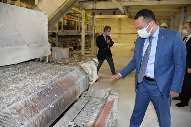 Seramik fabrikalarının hammadde ihtiyacını karşılayan tesise ziyaret
