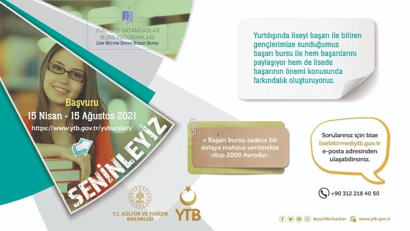 YTB, liseyi yeni bitiren başarılı gençleri ödüllendiriyor
