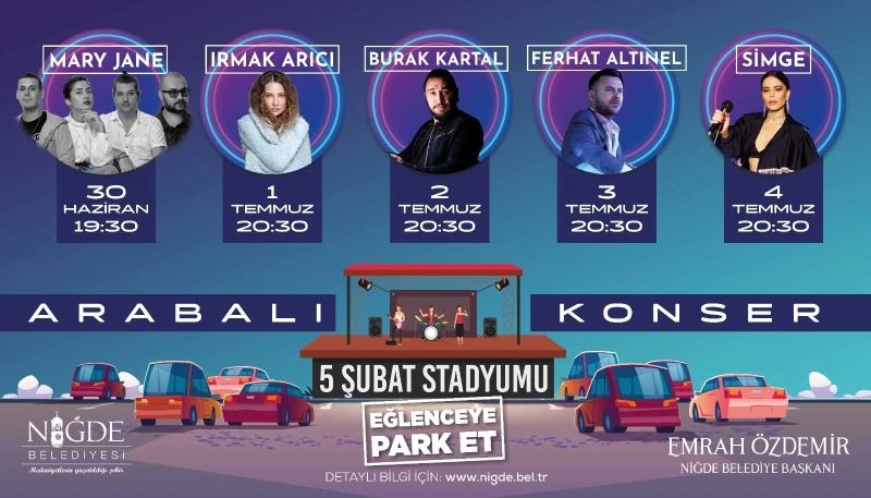 Niğde Belediyesi’nden ’Arabalı Konser Günleri’
