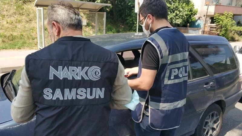 Samsun’da Narkotik Şube Müdürlüğü koordinesinde uyuşturucu uygulaması
