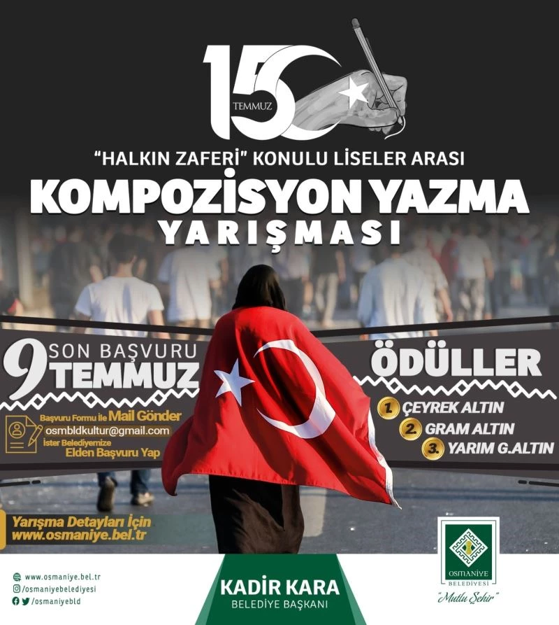Liseler arası kompozisyon yarışması başvuruları başladı

