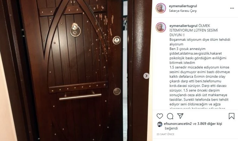 Eşinden şiddet gördüğünü iddia eden Derya Yavuzyiğit:
