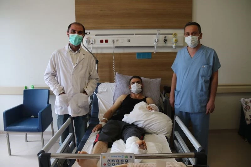 (ÖZEL) Doktorların hızı 4’üncü kattan düşen işçiyi hayata bağladı
