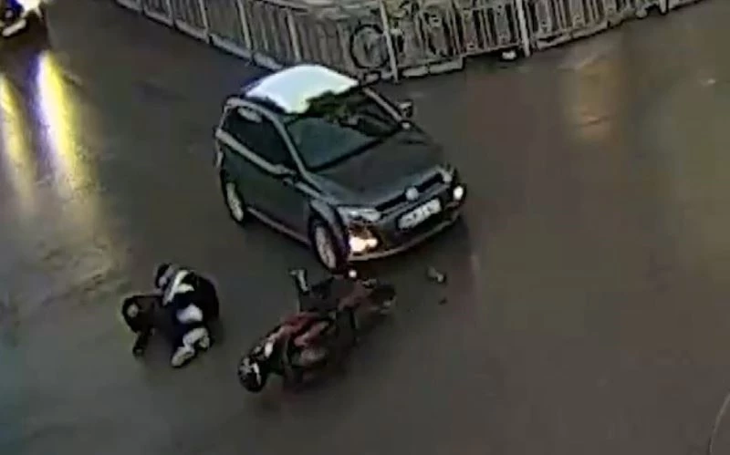 Aksaray’da yaşanan kazalar MOBESE kameralarında
