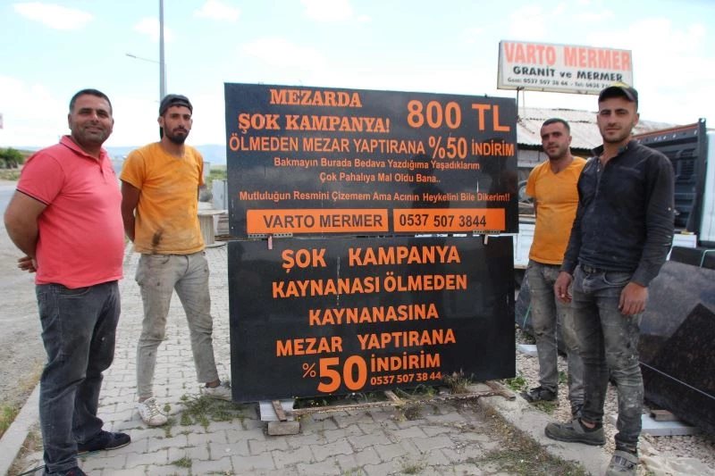 Kaynanası ölmeden mezarını yaptırana yüzde 50 indirim
