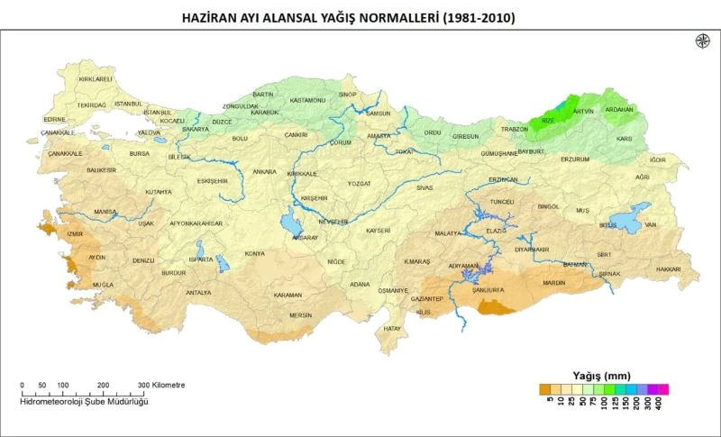 Haziran’da yağışlar, yağış normaline göre yüzde 21 artarken 2020’ye göre yüzde 6 azaldı
