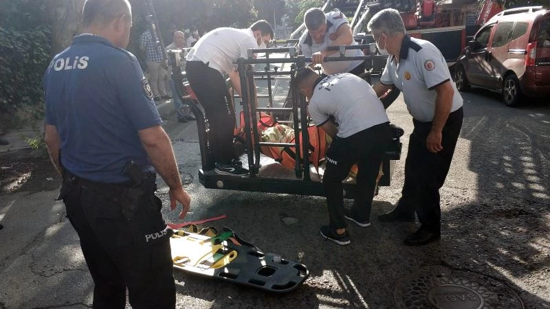 5. kattan düşen kadının hayatını yangın merdiveni kurtardı
