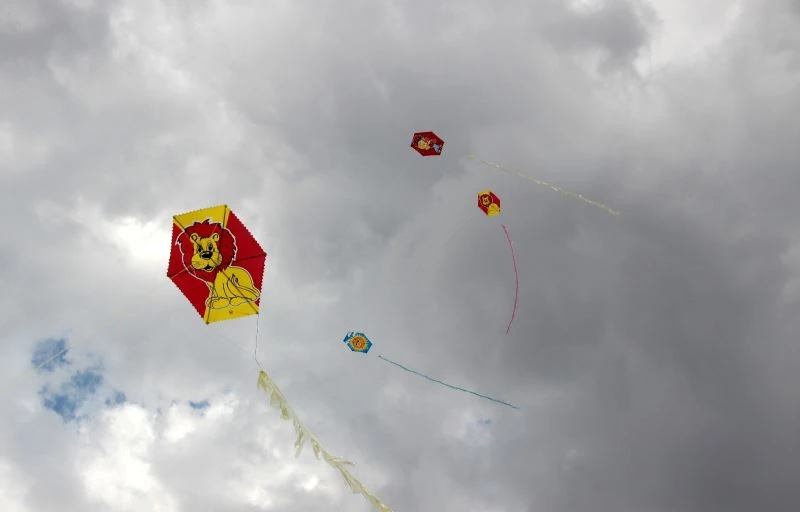 Gökyüzü, uçurtmalarla şenlendi
