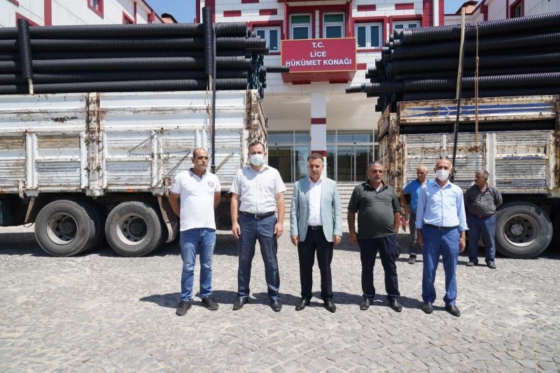 Kuraklıktan etkilenen çiftçilere 45 bin metre sulama borusu desteği
