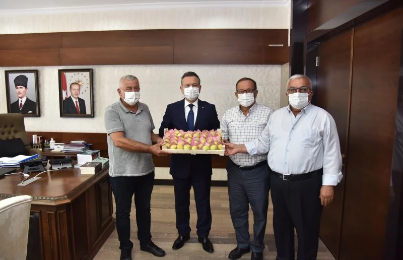 Aydın Ticaret Borsası’ndan Vali Aksoy’a sarı lop inciri takdimi
