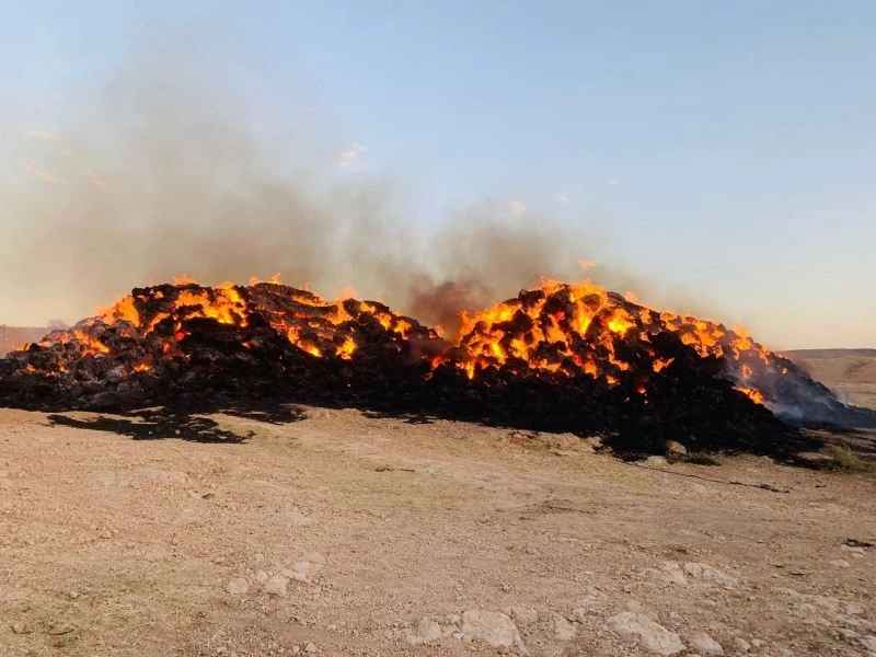 Haymana’da 5 bin balya saman yanarak kül oldu
