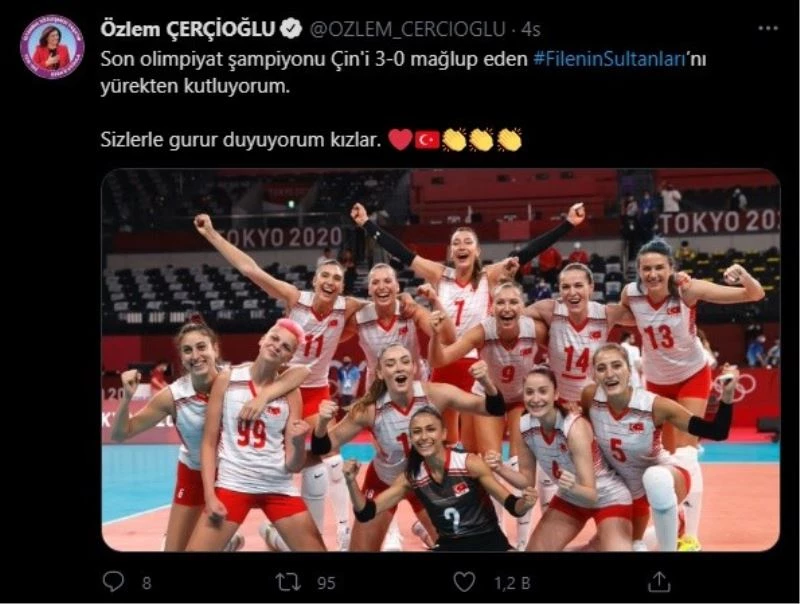Başkan Çerçioğlu filenin sultanlarını tebrik etti
