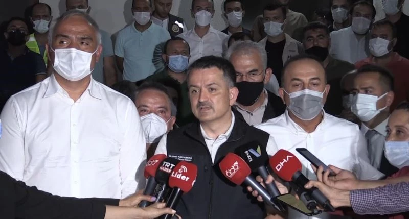 Bakan Pakdemirli: “Yangın maalesef kontrol altına alınmış değil”
