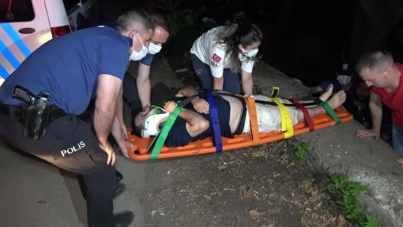 Arkadaşlarıyla alkol alırken 4 metre yükseklikten dereye düştü
