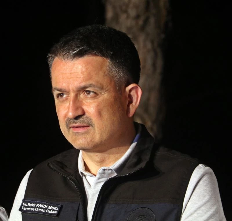 Bakan Pakdemirli: “Akşam saatlerinde 600 hektar kadar zarar tespit ettik ancak 3-4 misline çıkacağını görüyoruz”

