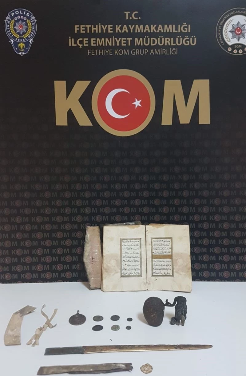 Fethiye’de otel işletmecisi tarihi eser kaçakçılığından işlem yapıldı
