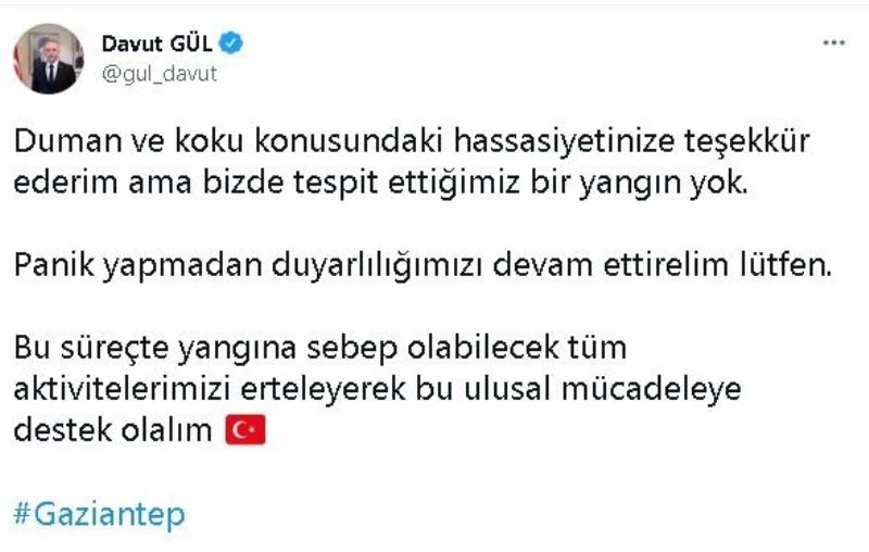 Gaziantep’te etkili olan dumanlı hava kentte orman yangını paniği yaşattı
