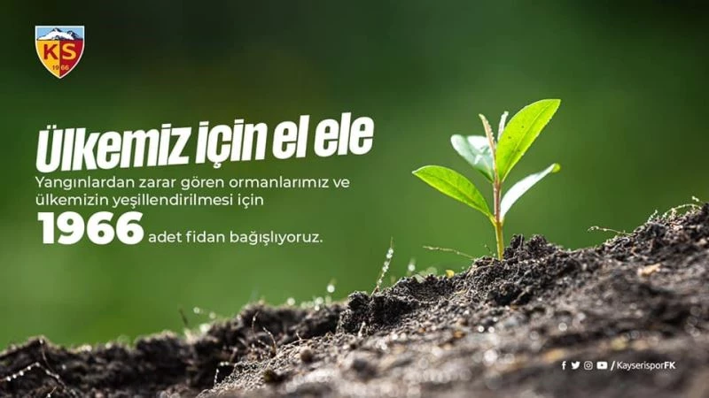 Kayserispor’dan bin 966 fidan
