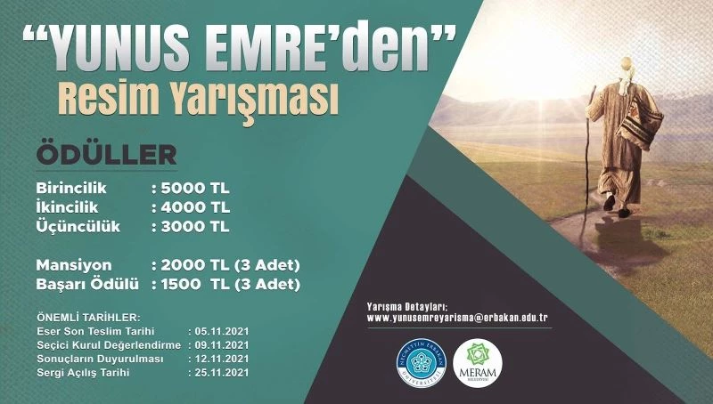 Meram’da Yunus Emre’nin fikirleri resimleştirilecek
