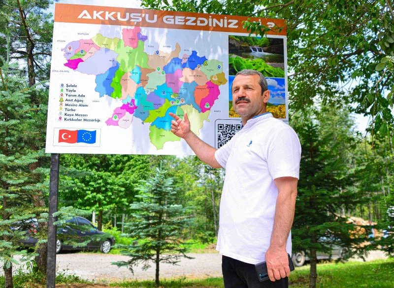 Ordu’da ilk kez yerli ve yabancı turistler için kare kodlu tabela
