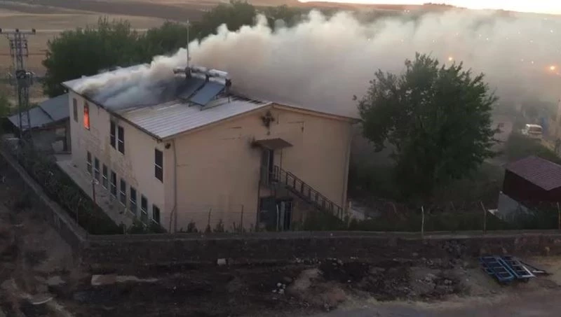 Zerzevan Kalesi’ndeki kazı evinde yangın çıktı
