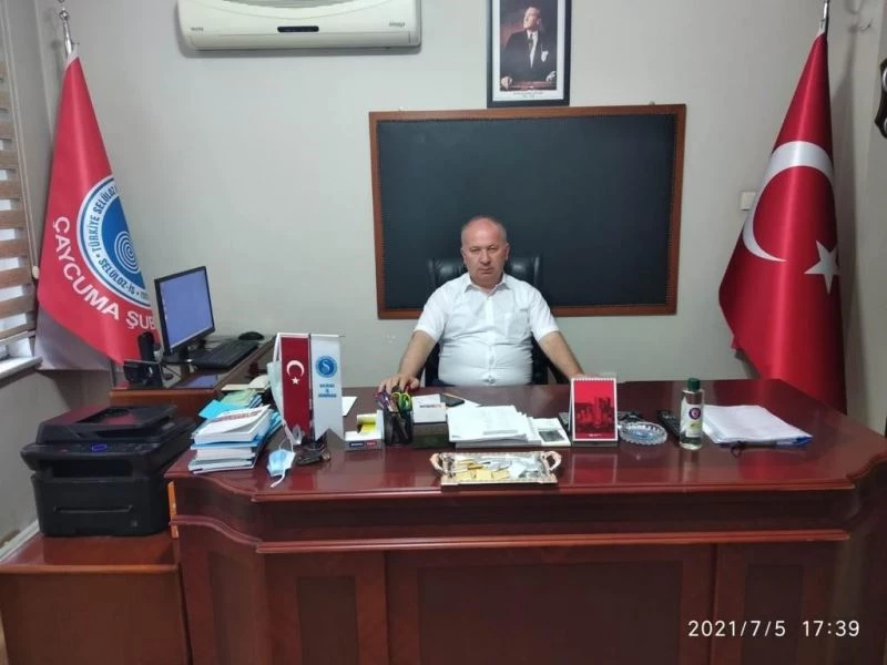 Selüloz İş Sendikası Çaycuma Şube Başkanı Kabuk mazbatasını aldı
