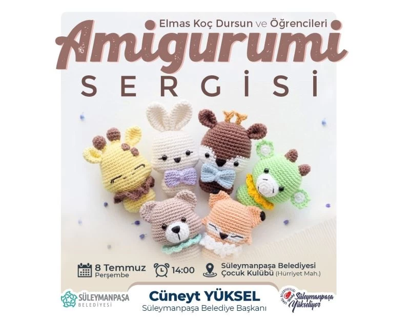 Süleymanpaşa’da örme bez bebek sergisi
