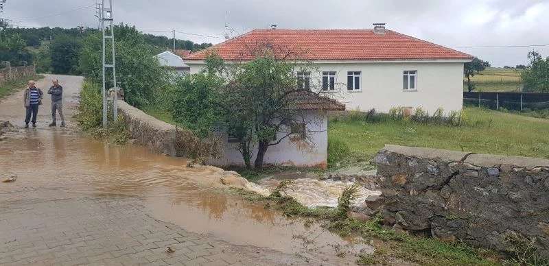 Şiddetli yağış sonrası tarlalar sular altında kaldı
