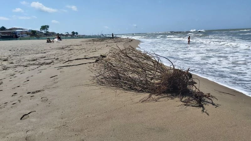 Sağanak yağış ve şiddetli rüzgar Karasu sahilini de vurdu
