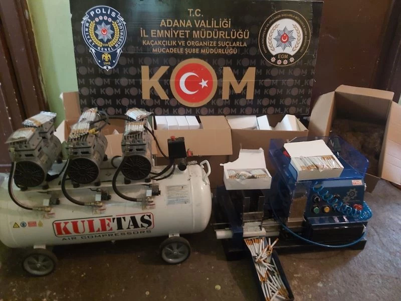 Adana’da 20 milyon 515 bin bandrolsüz makaron ele geçirildi
