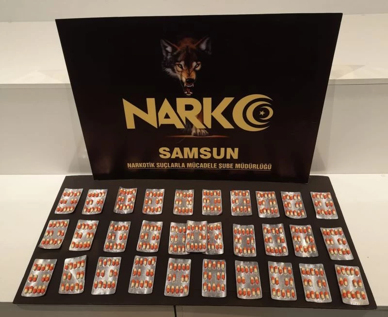 Samsun’da 434 uyuşturucu hapla yakalanan 1 şahıs gözaltında
