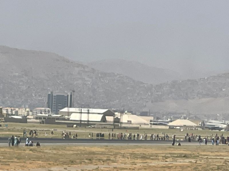 Kabil Havaalanı’ndaki kaos anları
