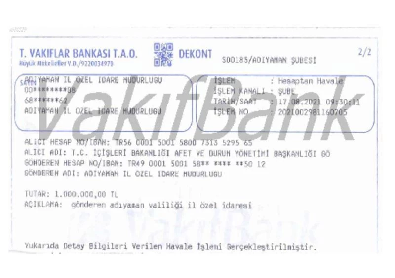 İl özel idaresinden sel felaketi kampanyasına 1 milyon destek
