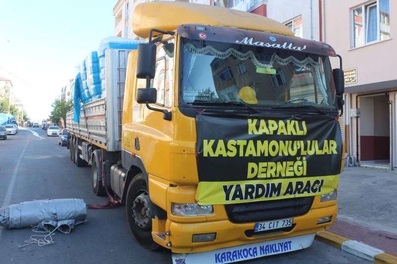 660 kilometre uzaktaki afetzede hemşehrilerine yardım elini uzattılar
