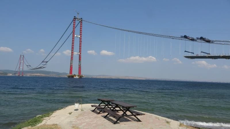 1915 Çanakkale Köprüsü’nün tabliye montajıyla yolları belirginleşmeye başladı
